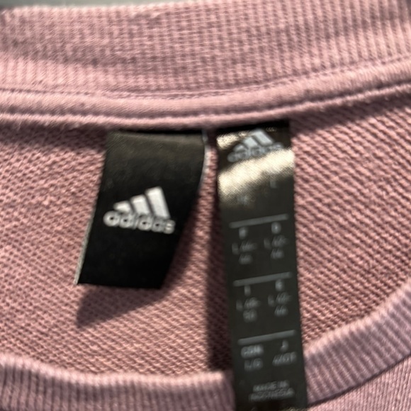 Adidas Cropped Purple Sweatshirt - Picture 2 of 5